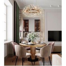 Asma çilçıraq Şəms Aydınlatma 85006-600, 12xG9/LED, qızılı/kristal, 600 mm - 5179-600