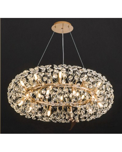 Asma çilçıraq Şəms Aydınlatma 85006-600, 12xG9/LED, qızılı/kristal, 600 mm - 5179-600