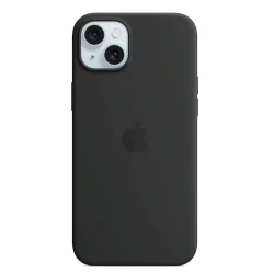 Чехол Apple Silicone Case with MagSafe для iPhone 15 Plus - Black