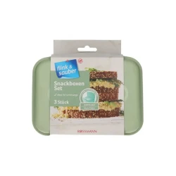 Набор ланч-боксов Flink & Sauber прямоугольная, 3 шт, Зеленый Набор ланч-боксов Flink & Sauber прямоугольная, 3 шт, Зеленый