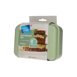 Набор ланч-боксов Flink & Sauber прямоугольная, 3 шт, Зеленый Набор ланч-боксов Flink & Sauber прямоугольная, 3 шт, Зеленый