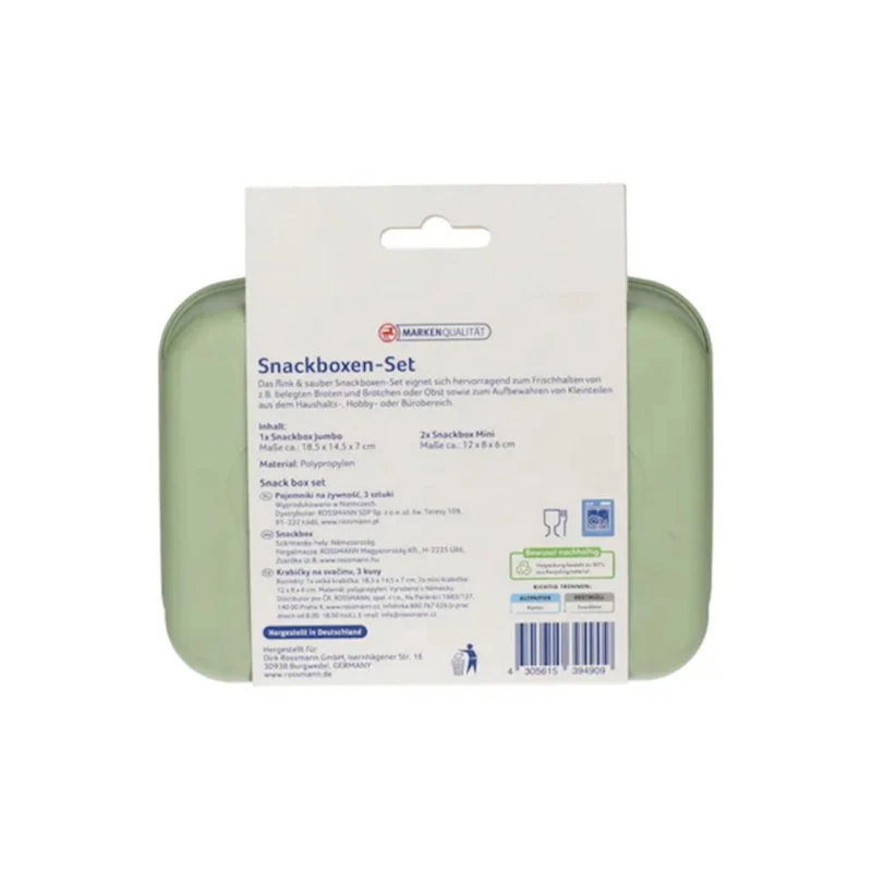 Набор ланч-боксов Flink & Sauber прямоугольная, 3 шт, Зеленый