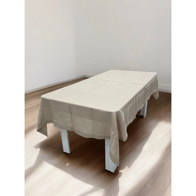 Скатерть Narlı NRl-00677, тефлон, бежевая, 160х300 см