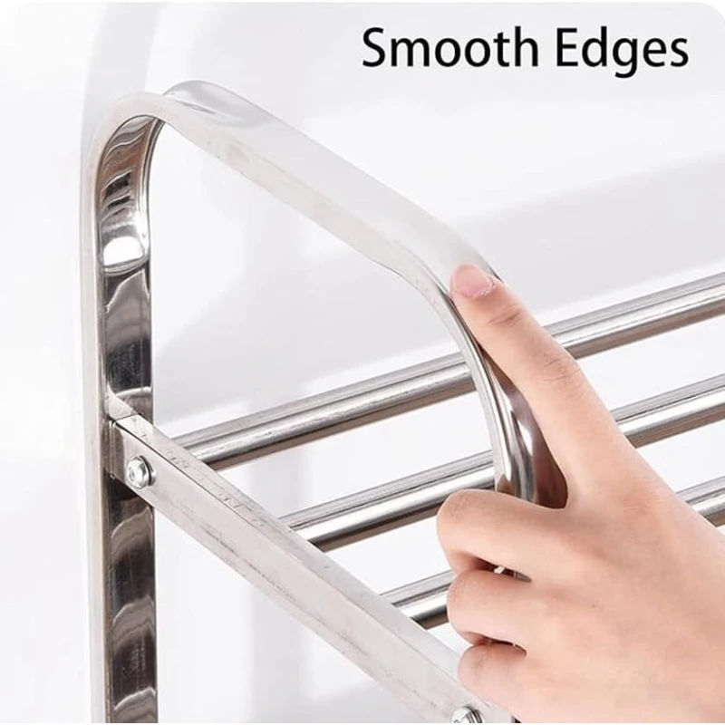 Ayaqqabı üçün stellaj 792, paslanmayan polad, gümüşü, 15x60x66 sm Ayaqqabı üçün stellaj 792, paslanmayan polad, gümüşü, 15x60x66 sm