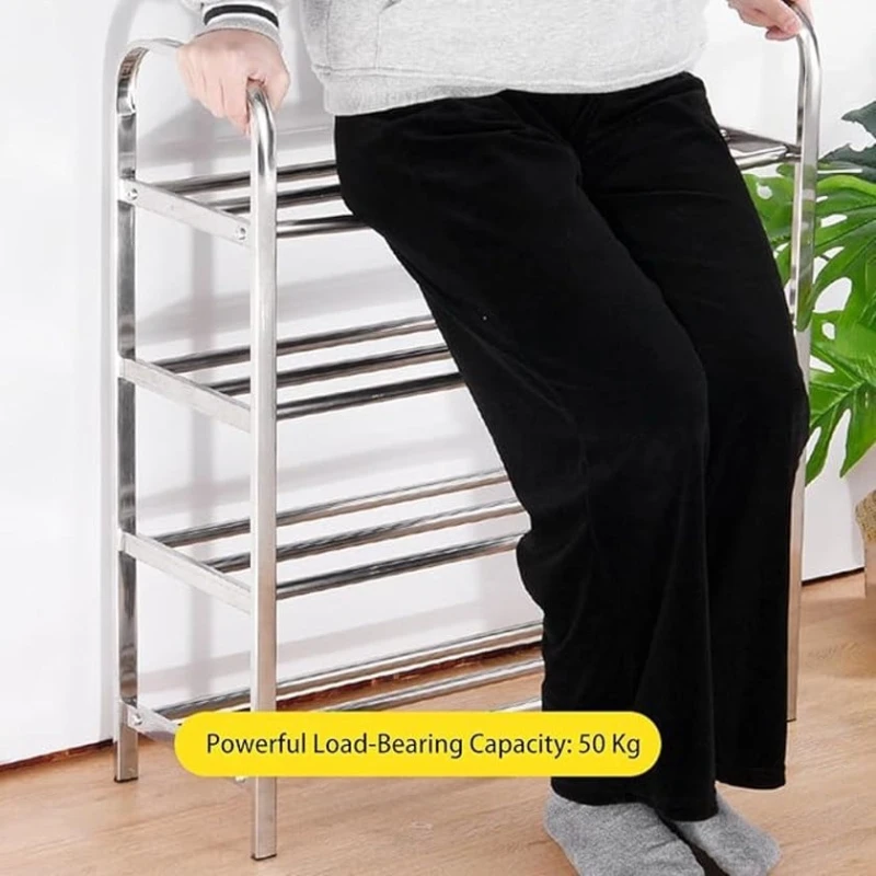 Ayaqqabı üçün stellaj 792, paslanmayan polad, gümüşü, 15x60x66 sm Ayaqqabı üçün stellaj 792, paslanmayan polad, gümüşü, 15x60x66 sm