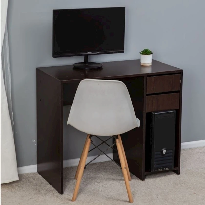 Kompüter masası, LDSP, 75х45х90 sm, siyirmələrlə, qəhvəyi