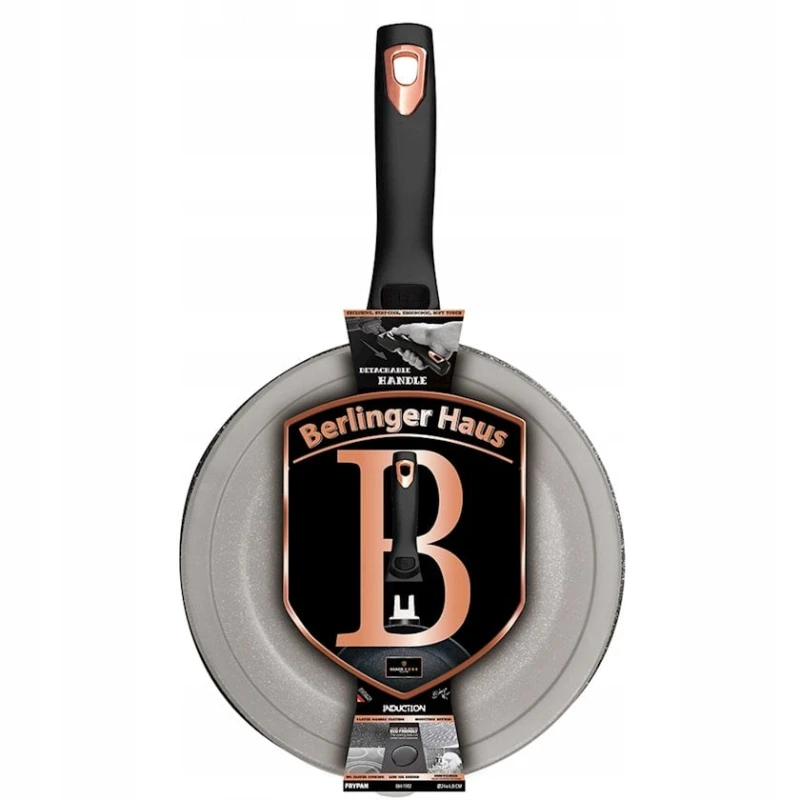 Сковородка с крышкой Berlinger Haus Black Rose Collection BH 1952, цвет черный, 28 см