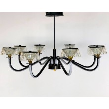 Asma çilçıraq LED 8683-8, qara/qızılı, 8 LED, metal/şüşə - LED 8683-8