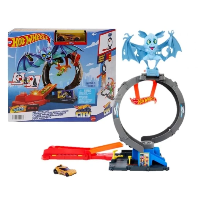 Игровой набор Mattel Hot Wheels City Bat HTN78, 4+ лет Игровой набор Mattel Hot Wheels City Bat HTN78, 4+ лет