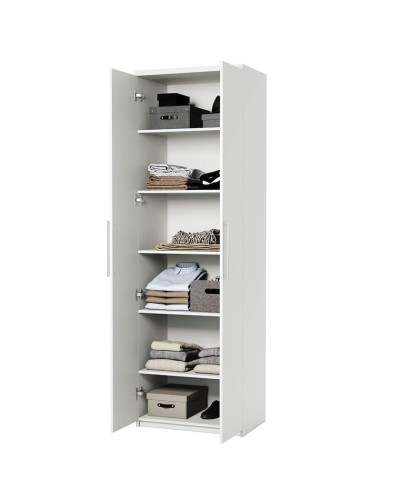 Şkaf Art Mebel Art-60-1, LDSP, ağ, 50x60x210 sm