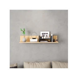 Настенная полка Art Mebel 96, ламинат, 16х90х15 см, серая/бежевая Настенная полка Art Mebel 96, ламинат, 16х90х15 см, серая/бежевая