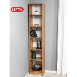 Стеллаж Letta Votan, 202х28х40 см, ЛДСП, бежевый