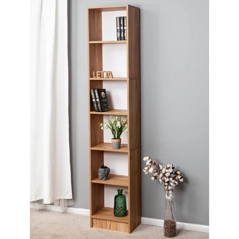 Стеллаж Letta Votan, 202х28х40 см, ЛДСП, бежевый Стеллаж Letta Votan, 202х28х40 см, ЛДСП, бежевый