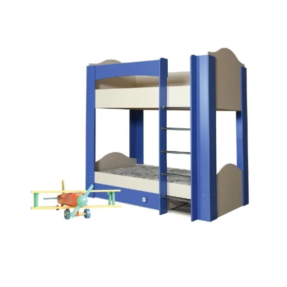 Двухъярусная кровать Fədək, 202x180x95 см, ламинат, синий