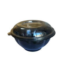 Salat üçün birdəfəlik qab dəsti Loyal 3477177313, polietilen tereftalat/polipropilen, qara, 18.2-17.5x8.3+3.2 sm, 1000 ml, 1000 əd