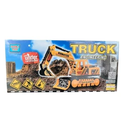 Ekskavator Dorj Toy Engineering Truck, 26x70 sm, plastik, sarı