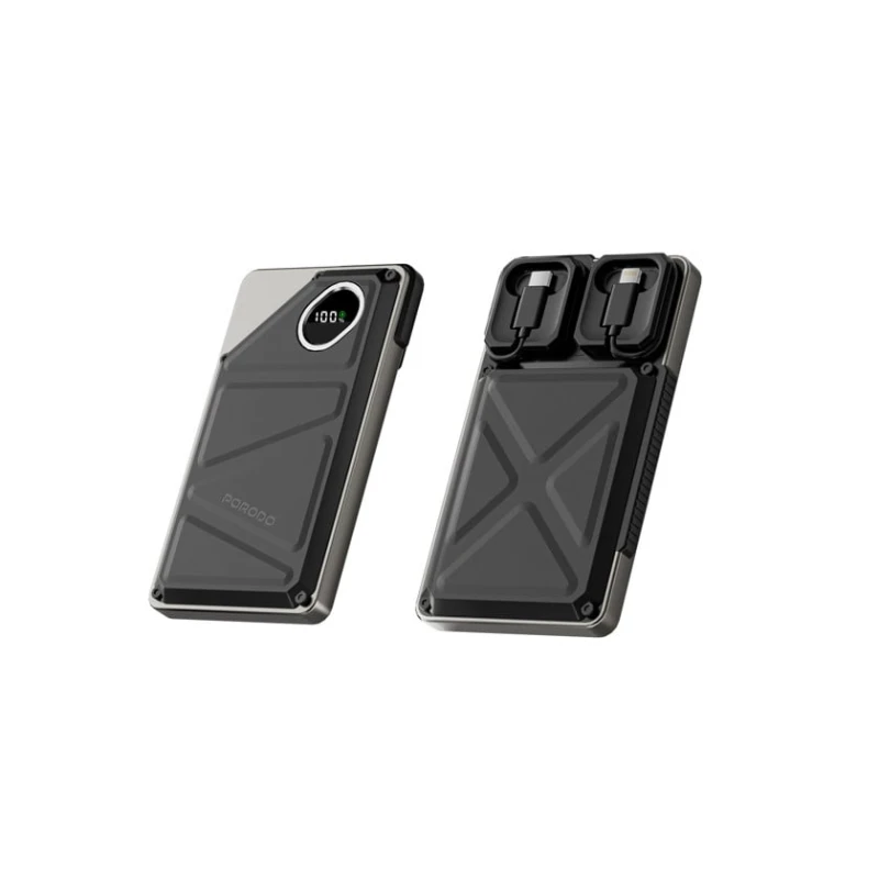 Xarici akkumulyator Porodo 10000 mAh Black/Silver Xarici akkumulyator Porodo 10000 mAh Black/Silver