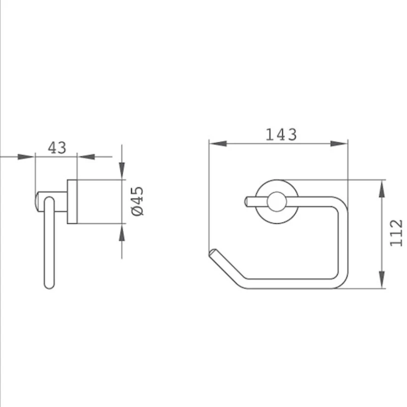 Держатель для туалетной бумаги Teka Alaior 117071020N2, черный