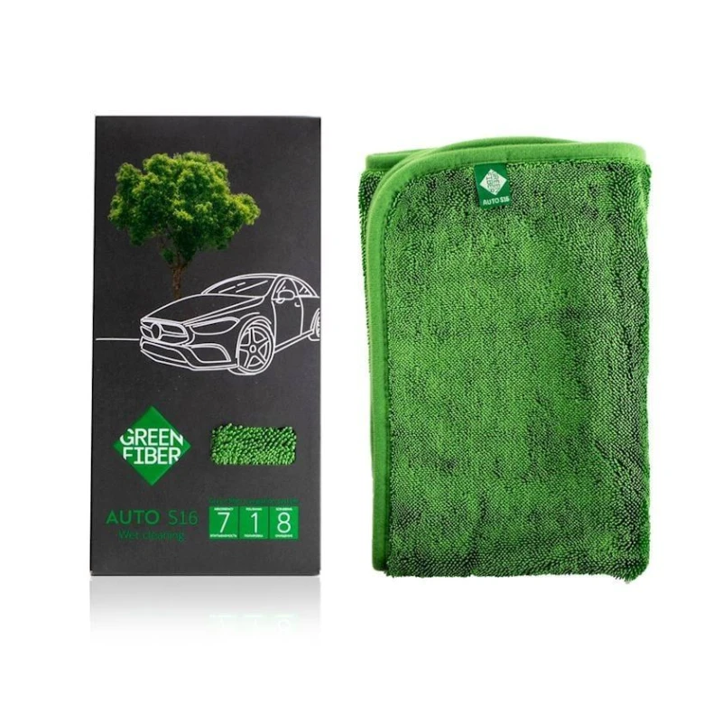 Автополотенце Greenway Green Fiber Auto S16, зеленый, 70х55 см Автополотенце Greenway Green Fiber Auto S16, зеленый, 70х55 см