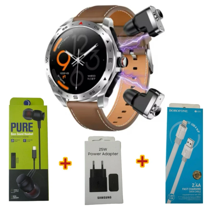 Умные часы Smart Watch T95 Silver Brown + Free Gift
