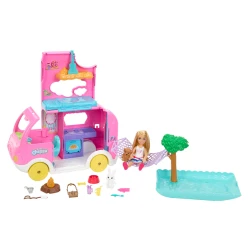 Oyun dəsti Mattel Barbie Chelsea 2 in 1 Camper HNH90, 3+ yaş
