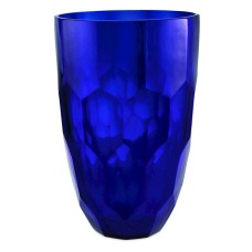 Vaza Eichholtz 109817 Vase Arwa cobalt blue diametr 20 sm,hündürlüyü 30 sm,üfürülmüş əllə işlənmiş şüşə,kobalt-göy