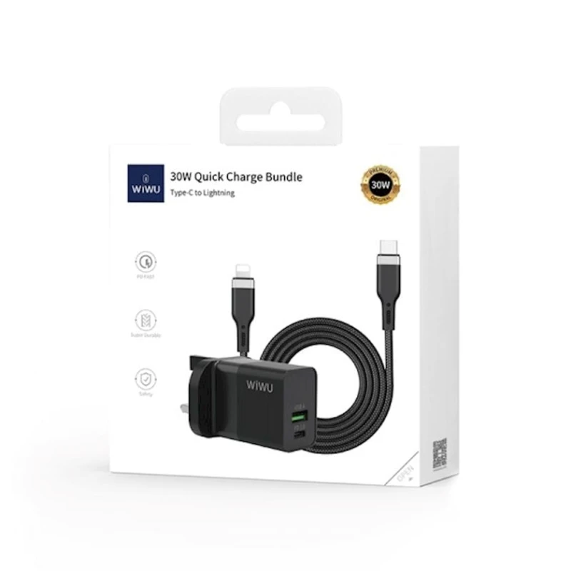 Сетевое зарядное устройство Wiwu 30W, Черный