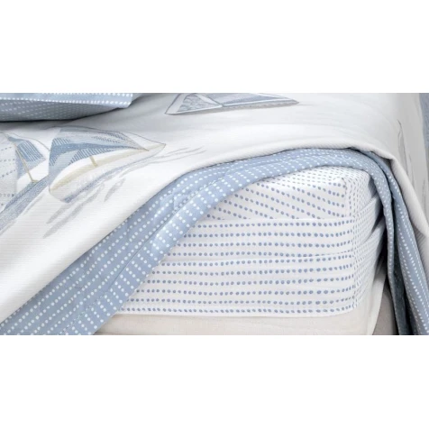 Örtük və yastıq üzü dəsti Yataş Morian, pike 160x220 sm, örtük 170x230 sm, mələfə 100x200 sm, yastıq üzü 50x70 sm 2 əd, birnəfərlik, pambıq/bambuk, İndigo