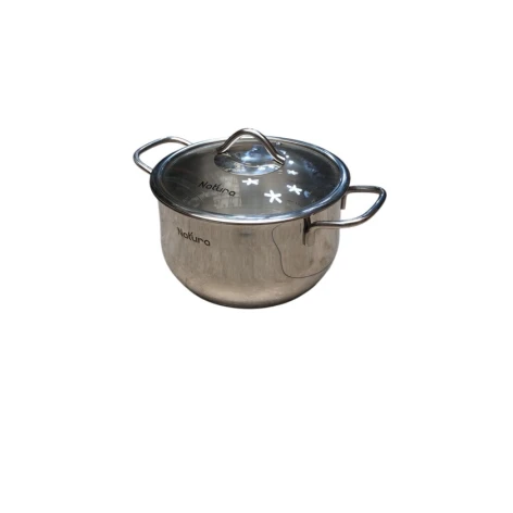 Кастрюля со стеклянной крышкой, 16 см, серебристый - MB2251 Кастрюля со стеклянной крышкой, 16 см, серебристый - MB2251