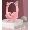 Simsiz qulaqlıq P47M Led işıqlı pişik qulaqları,çəhrayı rəng