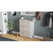 Ayaqqabı üçün tumba Art Mebel 73, laminat, ağ, 130x50x30 sm