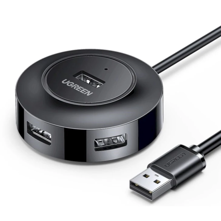 USB хаб Ugreen CR106 30367 USB2.0 4-port Black 2m USB хаб Ugreen CR106 30367 USB2.0 4-port Black 2m