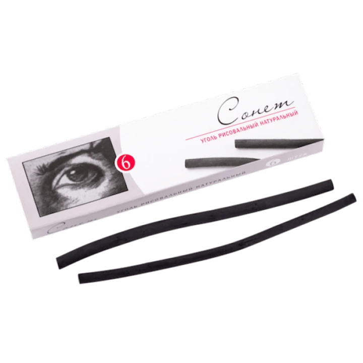 Набор угля Невская палитра Сонет для рисования 160 мм, 6 шт. Набор угля Невская палитра Сонет для рисования 160 мм, 6 шт.