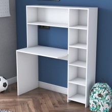 Kompüter masası Art Mebel 66, ağ, 142x114x40 sm