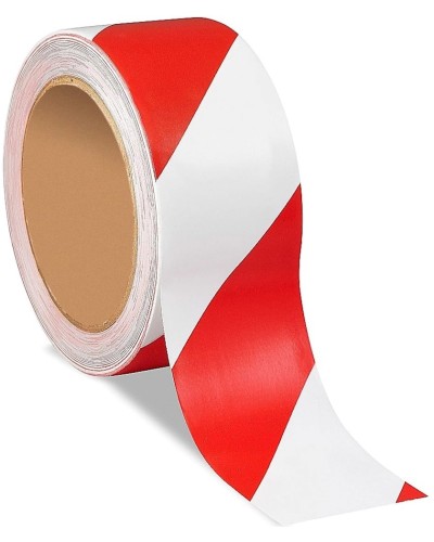 Yapışqan lent Safe, qırmızı/ağ, 200 m