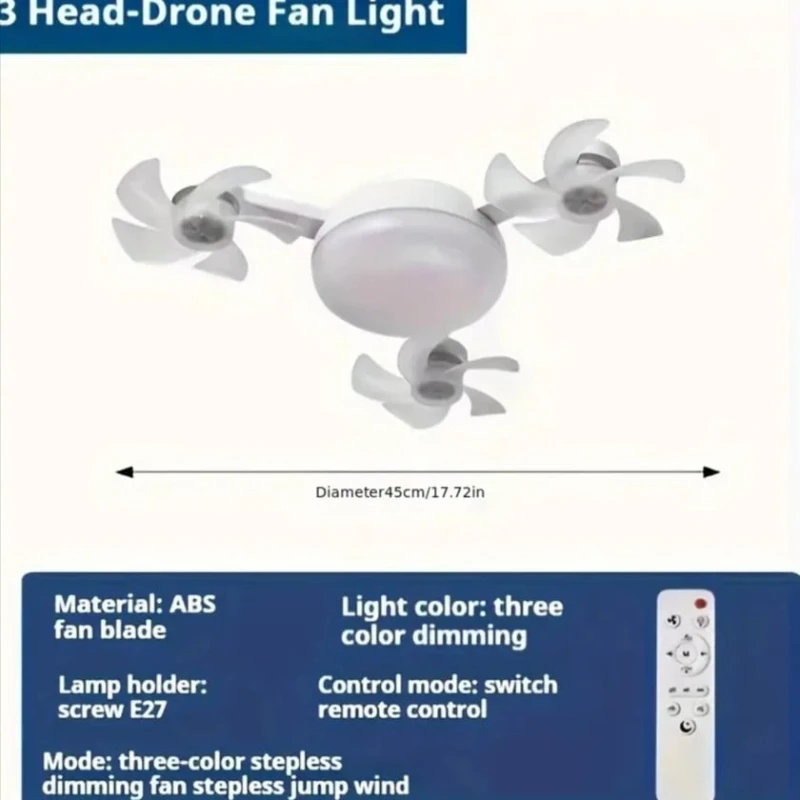 Tavan ventilyatoru işıq və uzaqdan idarəetmə ilə