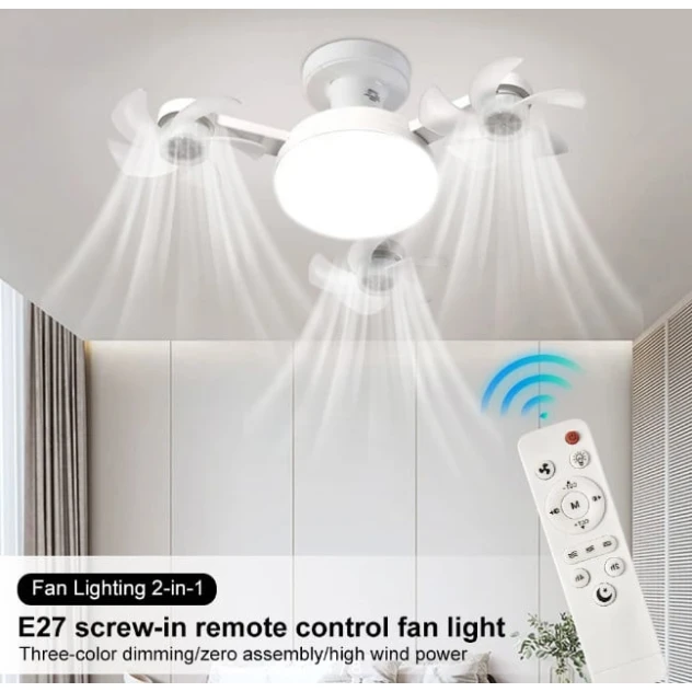 Tavan ventilyatoru işıq və uzaqdan idarəetmə ilə