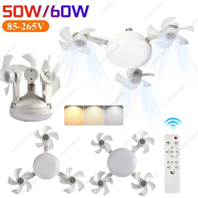 Tavan ventilyatoru işıq və uzaqdan idarəetmə ilə