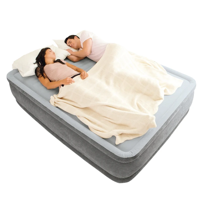 Кровать надувная Intex 64498, серая, 203x152x33 см Кровать надувная Intex 64498, серая, 203x152x33 см