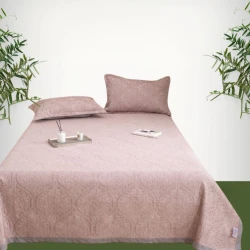 Набор с наволочками Narlı 000791, покрывало 220x240 см, наволочки 2 шт x 50х70 см, двуспальный, лен, розовый