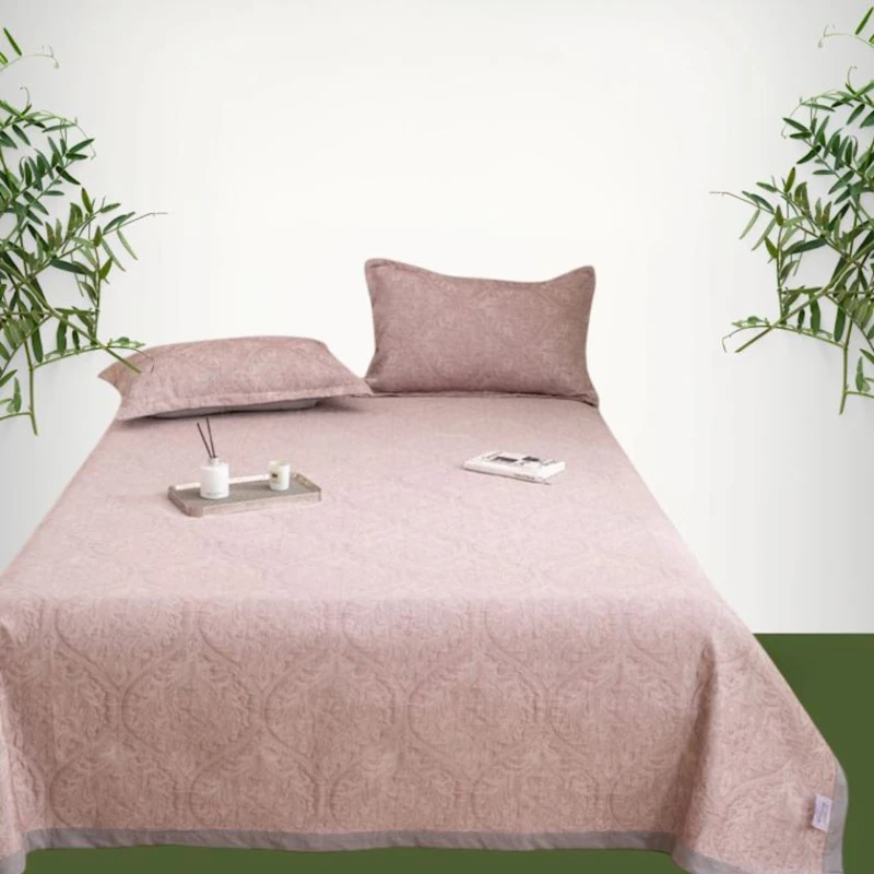Набор с наволочками Narlı 000791, покрывало 220x240 см, наволочки 2 шт x 50х70 см, двуспальный, лен, розовый