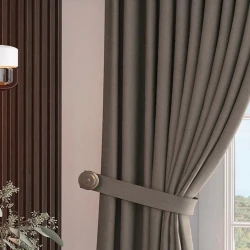Шторы Eco-DECOR РА-1010983, 150х280 см, блэкаут, бежевый Шторы Eco-DECOR РА-1010983, 150х280 см, блэкаут, бежевый