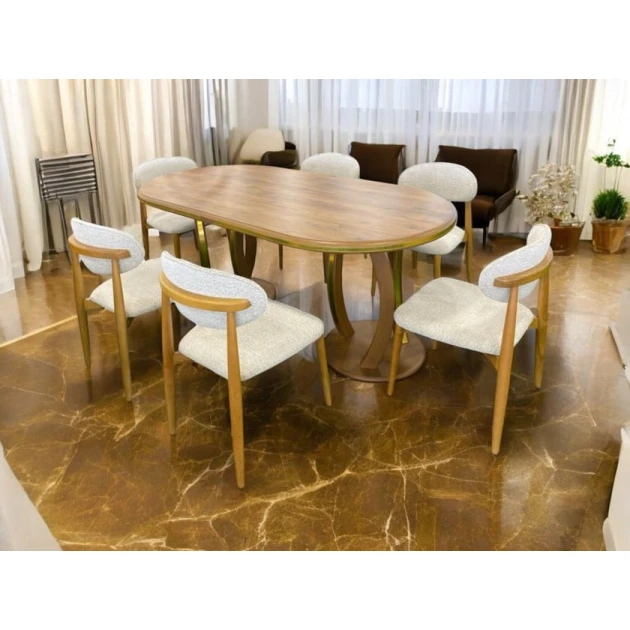 Обеденный набор Mayak Meadow Bliss MY56, стол 197x100x82 см, сиденье 50x45 см Обеденный набор Mayak Meadow Bliss MY56, стол 197x100x82 см, сиденье 50x45 см