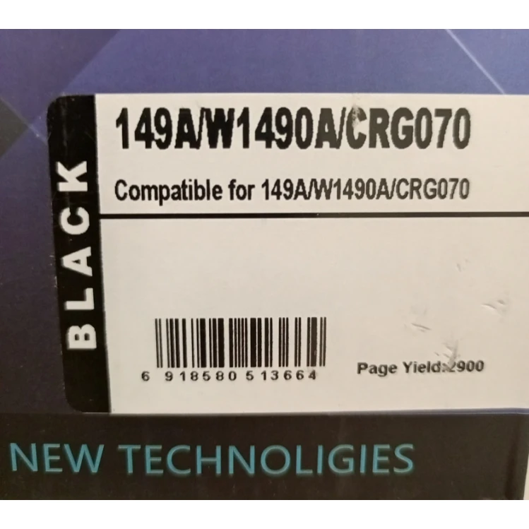 Тонер-картридж BrighTTone 149A/W1490A/CRG070 BK
