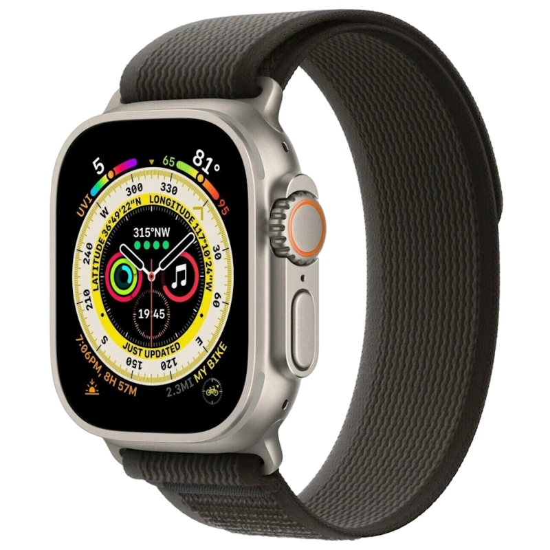 Apple Watch üçün kəmər WiWU Trail Loop Watch Band 42/44/45/49 mm Black/Grey