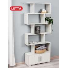 Stellaj Letta Stvorki Dub White, 176х25х73 sm, LDSP, ağ