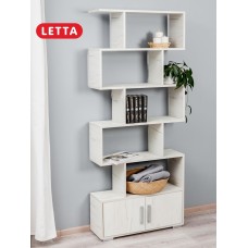 Stellaj Letta Stvorki Dub White, 176х25х73 sm, LDSP, ağ
