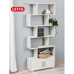 Стеллаж Letta Stvorki Dub White, 176х25х73 см, ЛДСП, белый