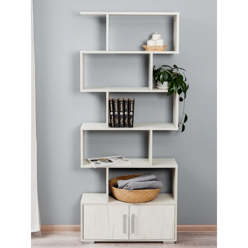 Стеллаж Letta Stvorki Dub White, 176х25х73 см, ЛДСП, белый