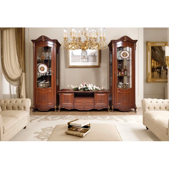 Буфет Allegro 1+1+TV, коричневый, сделано в Беларуси, в комплекте: ТВ тумба 632x1626x470 мм и 2 однодверных шкафа 2270x830x563 мм Буфет Allegro 1+1+TV, коричневый, сделано в Беларуси, в комплекте: ТВ тумба 632x1626x470 мм и 2 однодверных шкафа 2270x830x563 мм